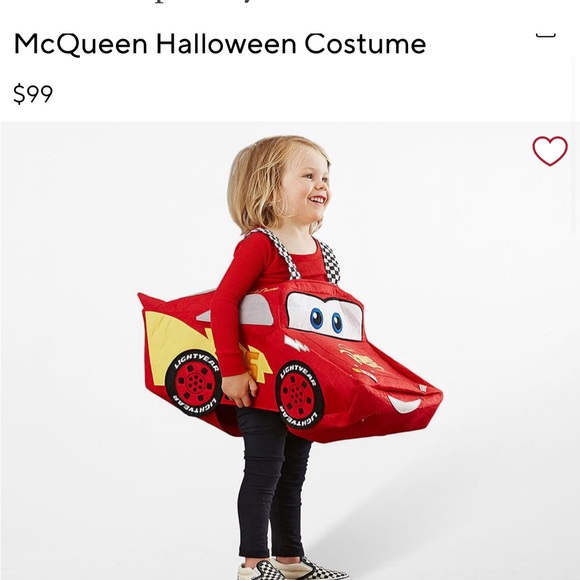 Pottery Barn Kids Red and Yellow Lightning Car Costume - Picture 5 of 5